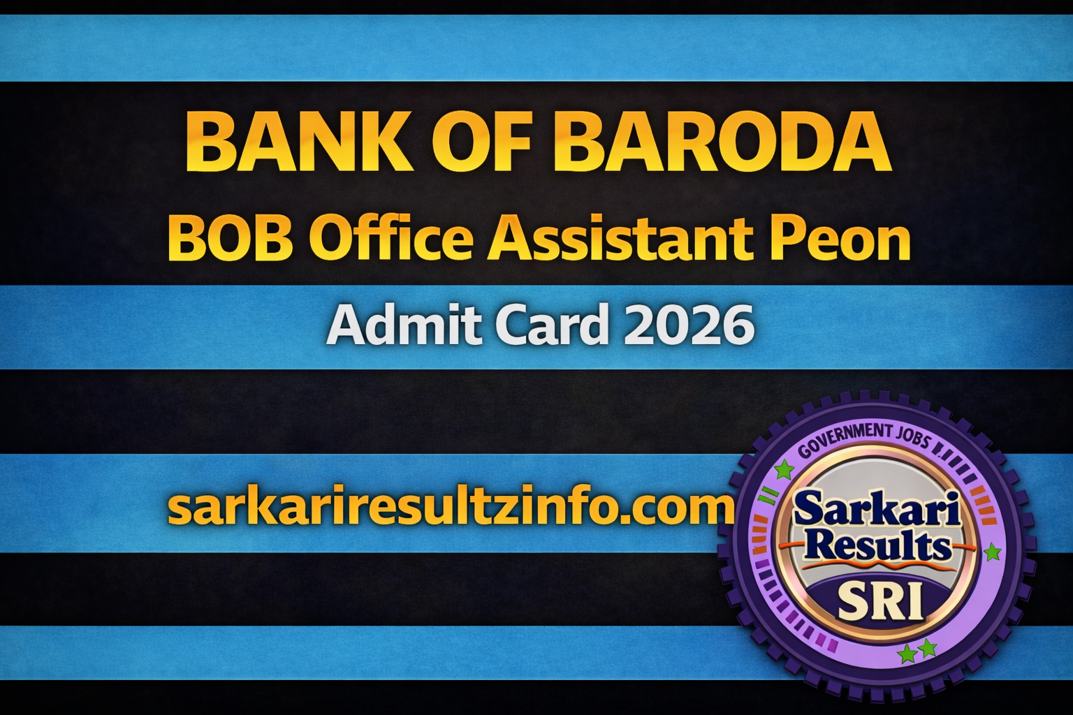 Bank of Baroda Office Assistant Peon admit card update banner